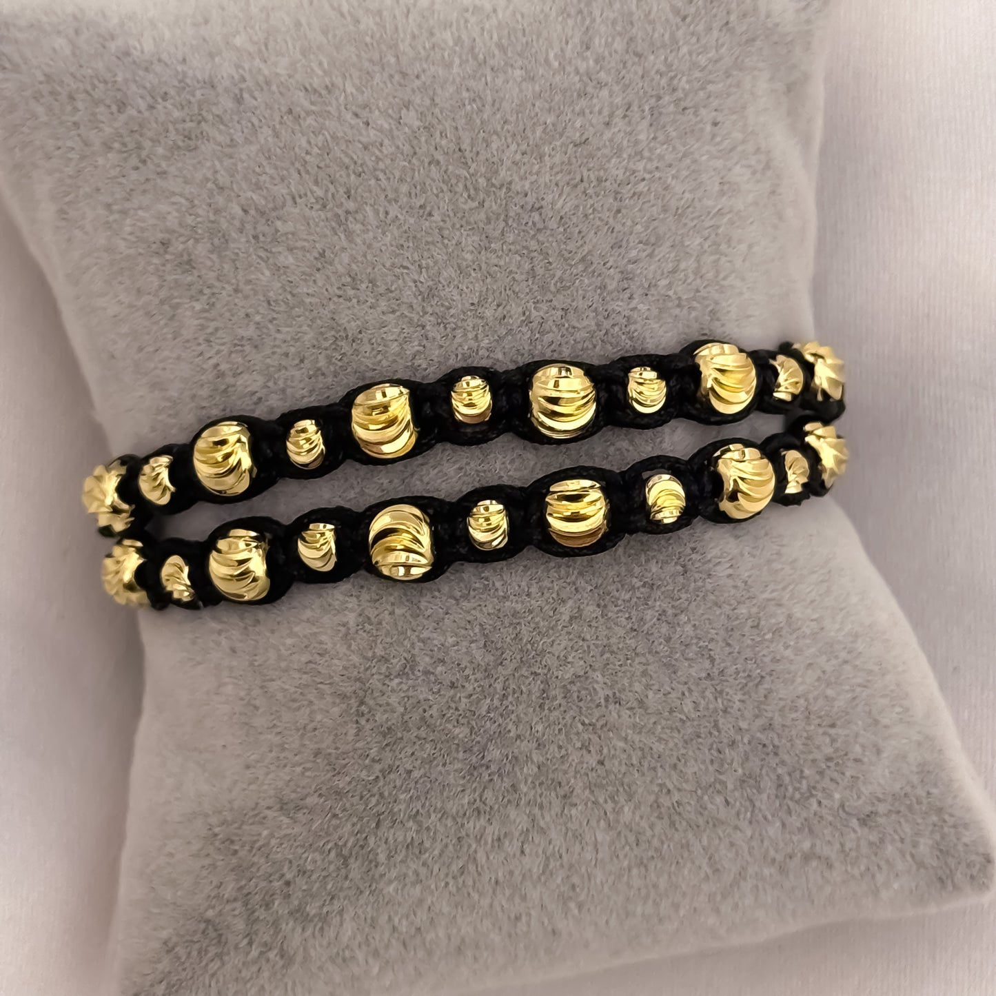 Promoción de 2 Pulseras Para Parejas en Balin Italiano de 5mm y 4mm en Oro Laminado 18k con Garantía de por vida