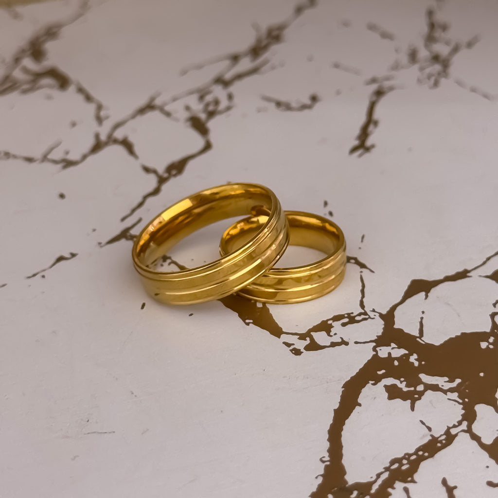 Argollas De Matrimonio De Líneas Talladas + Envío Gratis