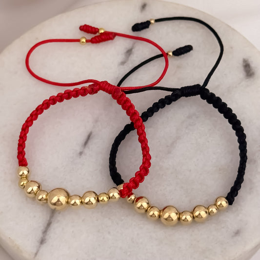 Promoción de Pulseras  para Parejas en Balin de 6mm Y 5mm  Liso en Oro Laminado 18k con Garantia de por vida