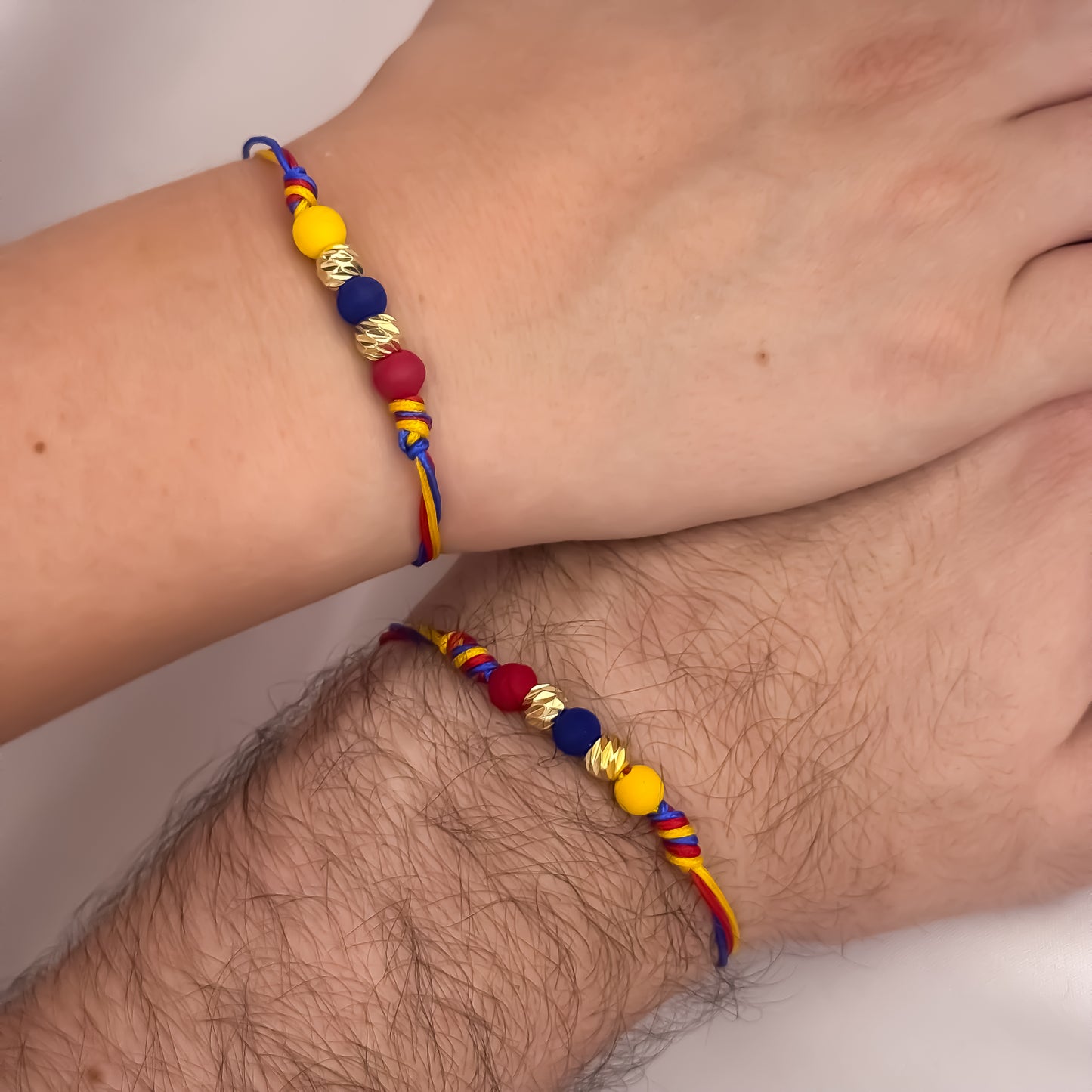 Hilo  de Selección Colombia  en Balin Italiano de 6mm en Oro Laminado 18k con Garantia de por vida